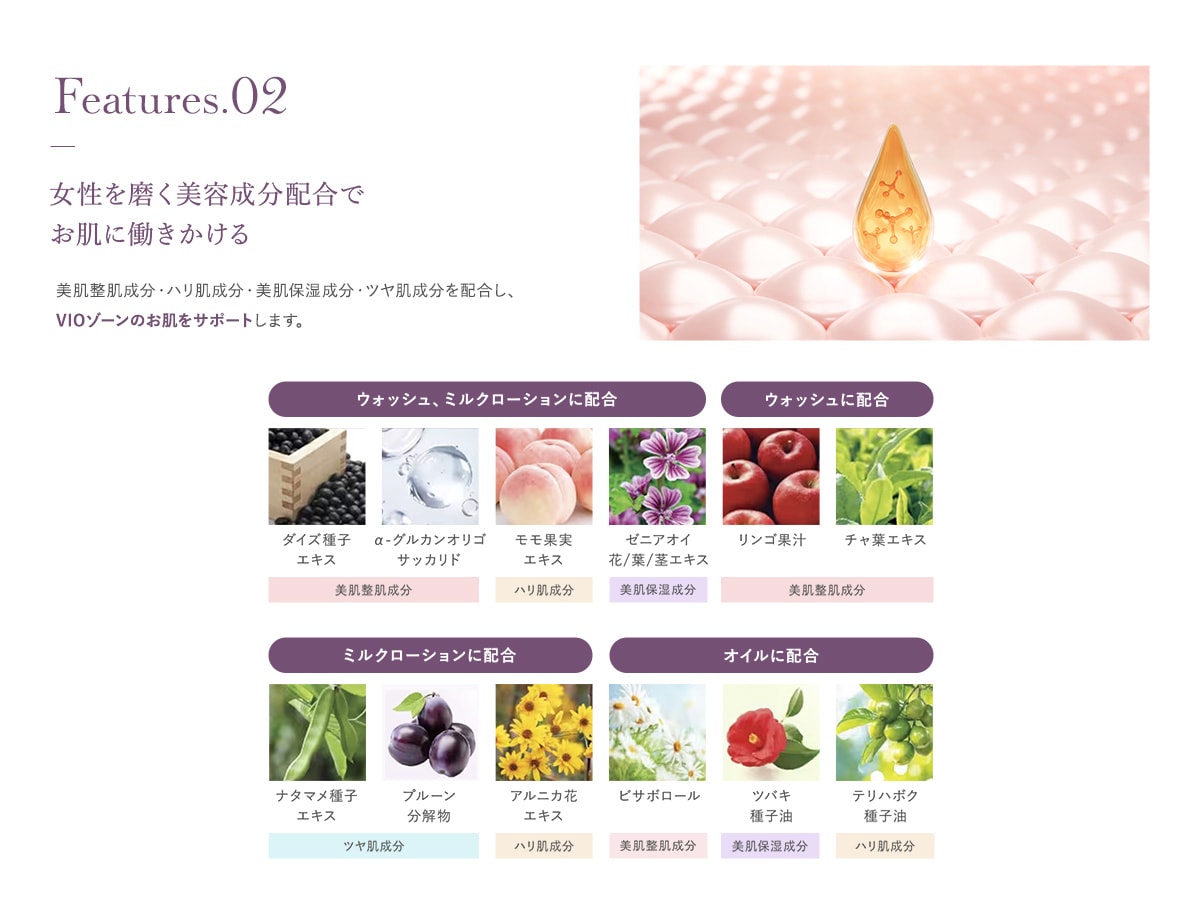女性を磨く美容成分配合で お肌に働きかける