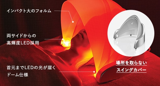 肌別対応の5色のLED光トリートメント