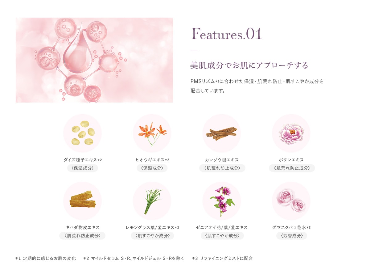 美肌成分でお肌にアプローチする