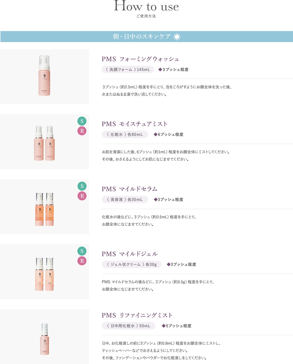 朝・日中のスキンケア